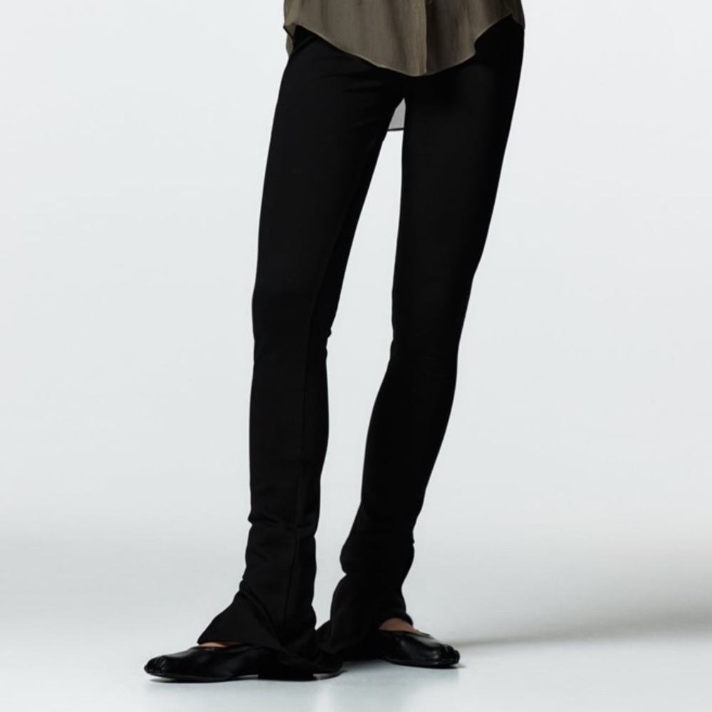 Zara Stretchy Black Pants Side Vents Small